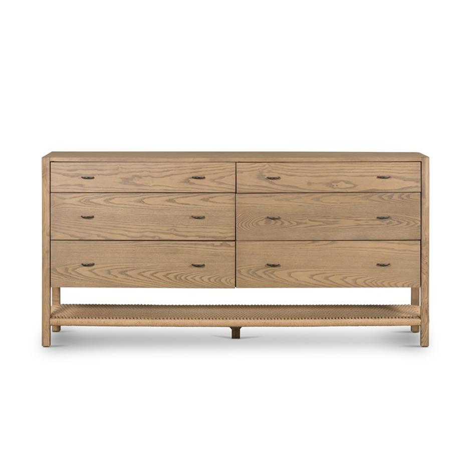 Zuma 6 Drawer Dresser In Dune Ash by FOUR HANDS
