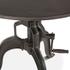 Industrial Loft 30-Inch Adjustable Crank Iron Side Table with Matte Black Finish by Home Trends & Design