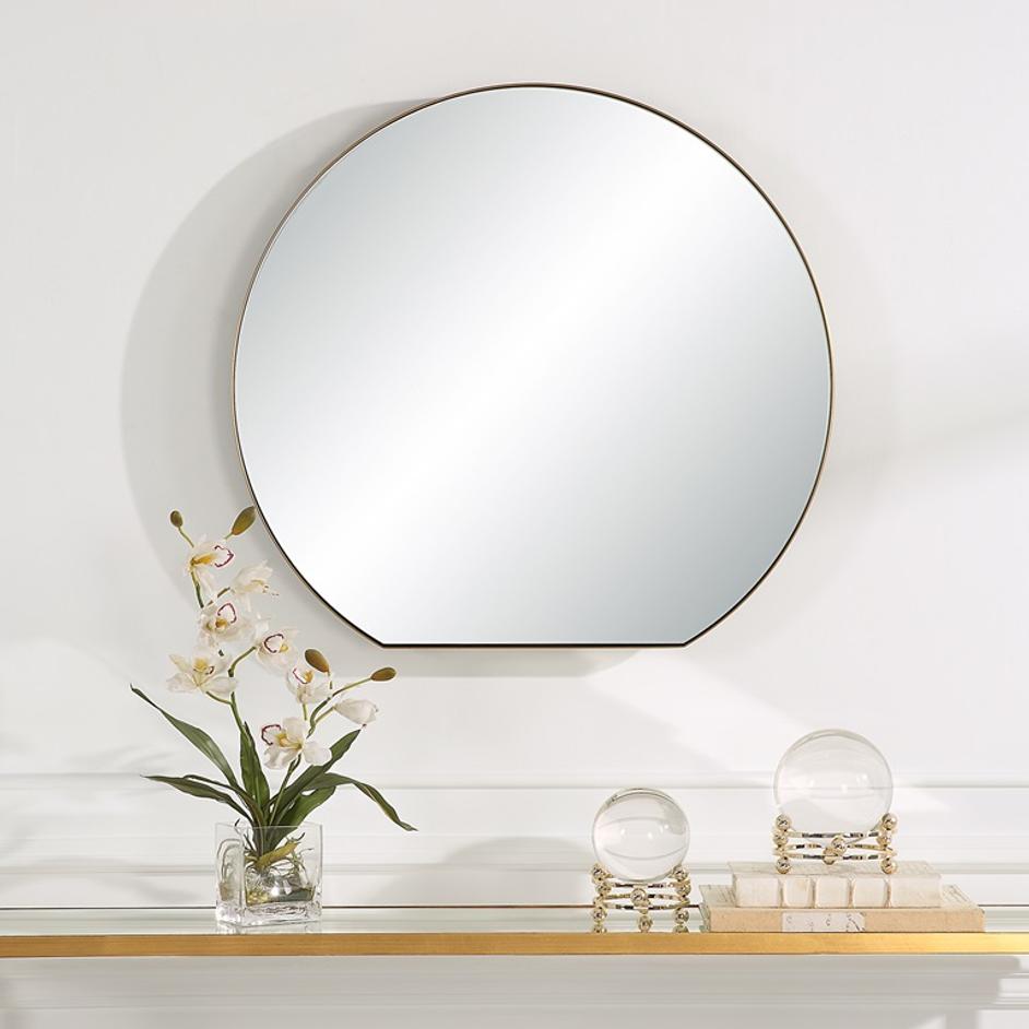 Cabell Small Brass Mirror by Uttermost