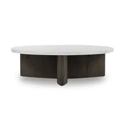 Toli Coffee Table - Italian White Marble by Four Hands