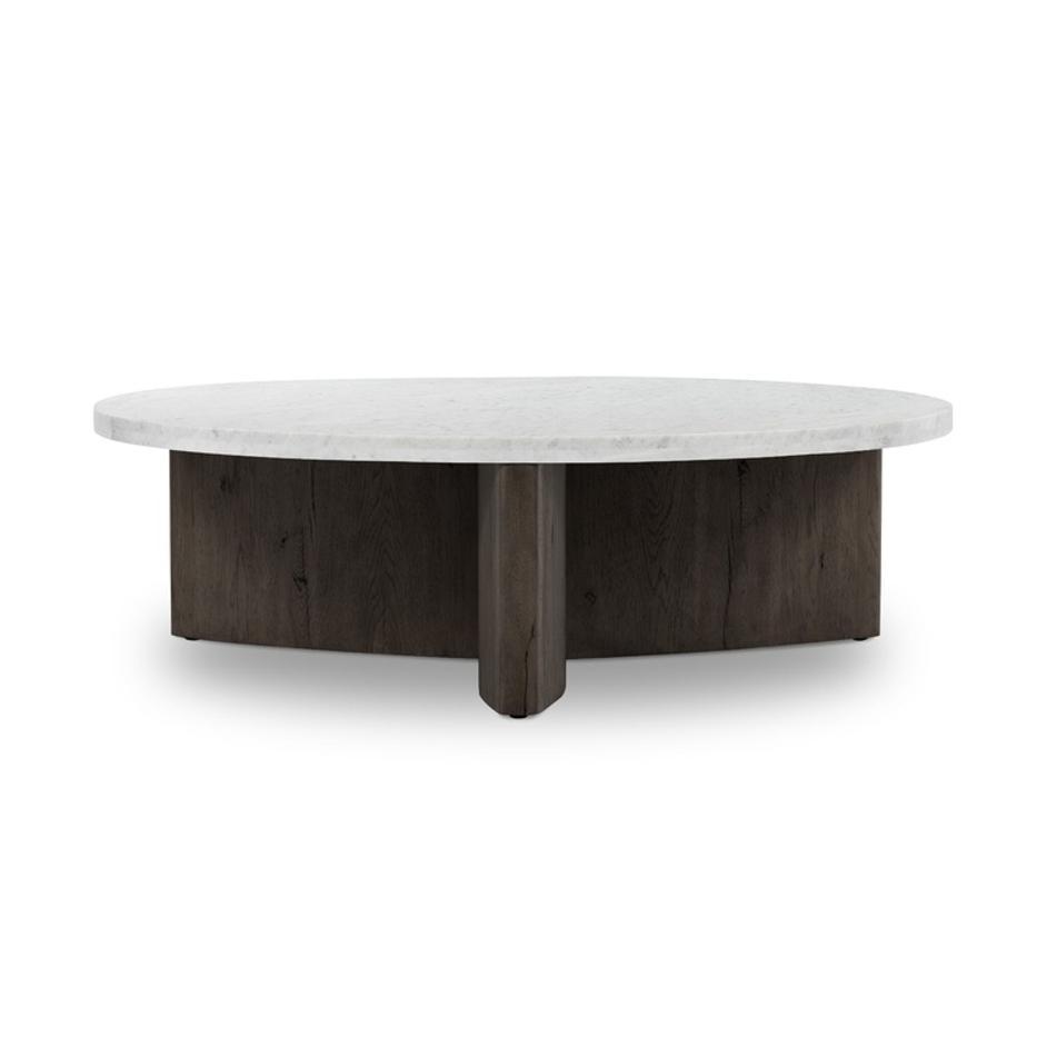 Toli Coffee Table - Italian White Marble by Four Hands