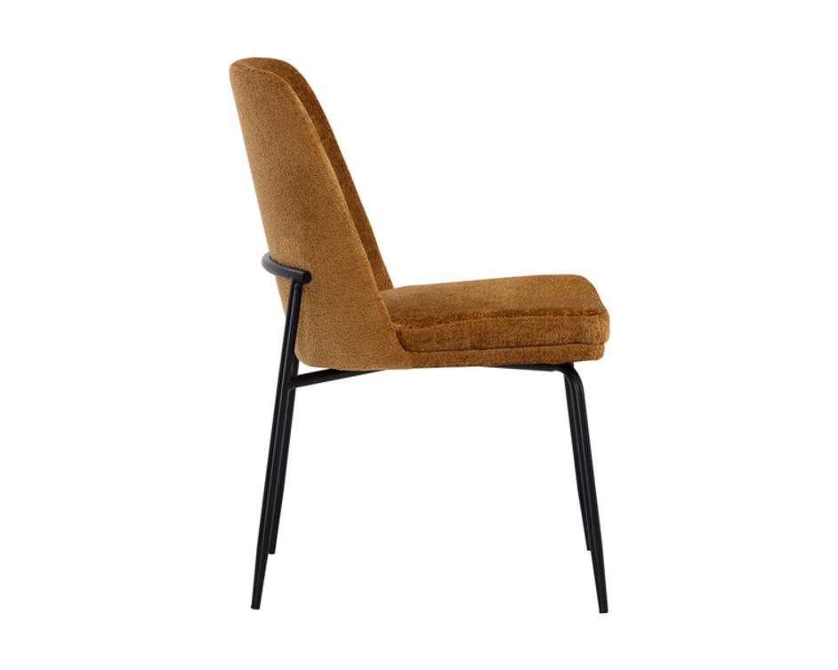 ZEKE DINING CHAIR - BLACK - BERGEN MARMALADE by Sunpan