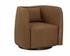 EMILIE SWIVEL LOUNGE CHAIR - NUBUCK CARAMEL LEATHER by Sunpan