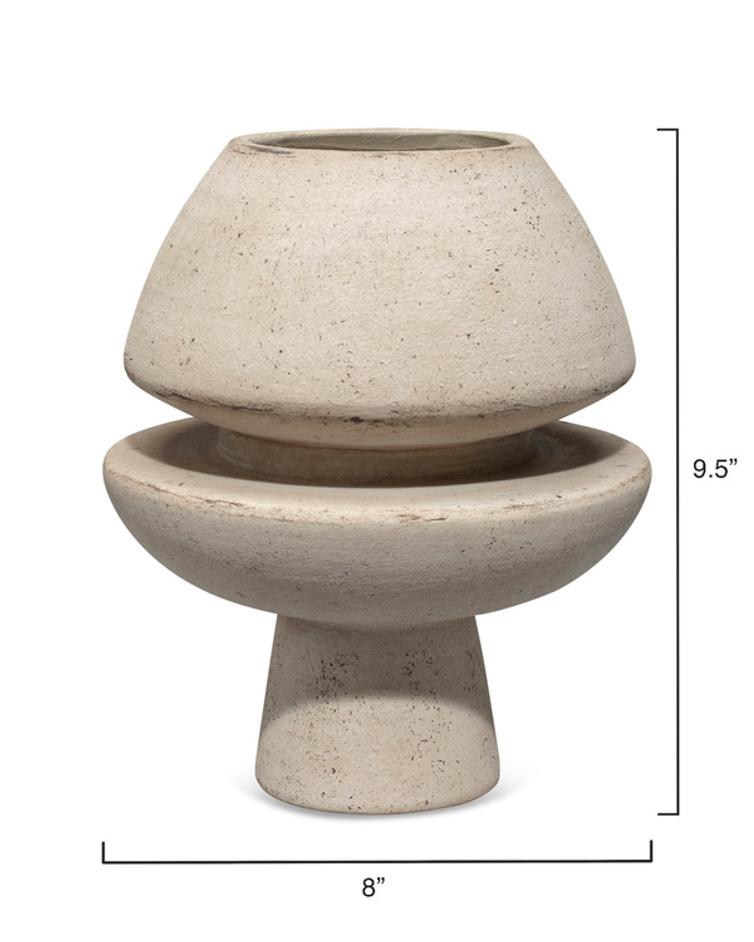 Foundation Decorative Ceramic Vase, Cream by Jamie Young