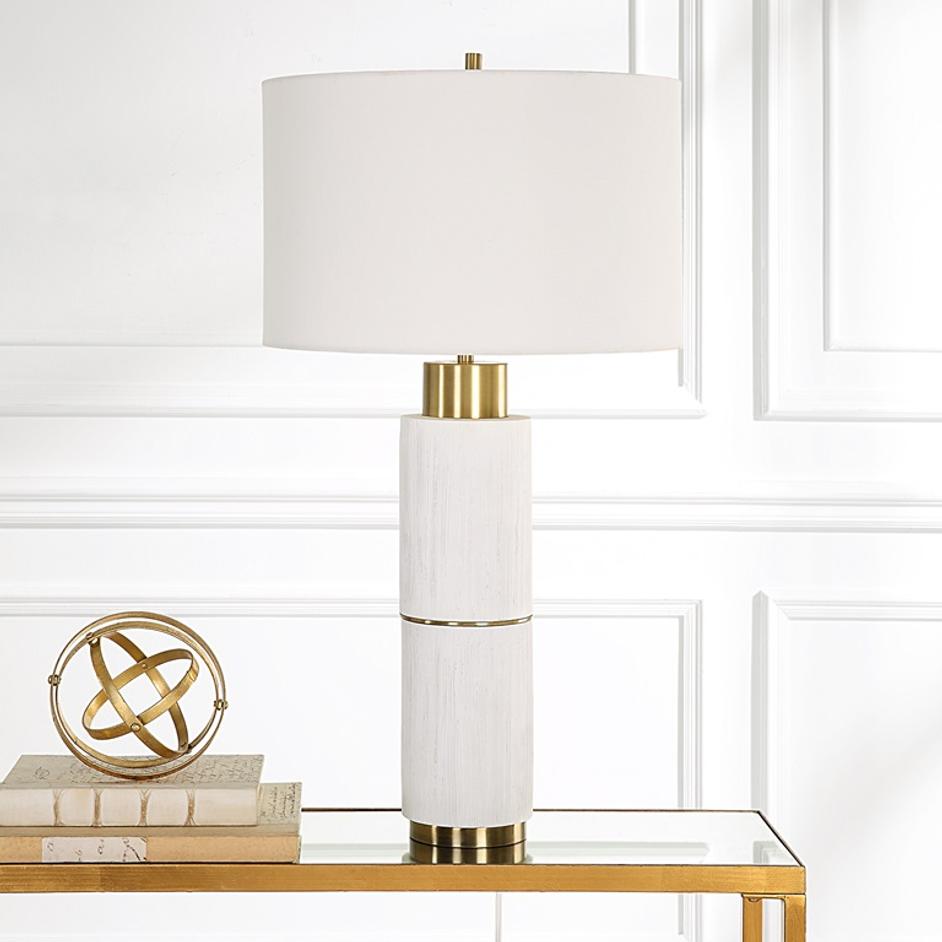 Ruse Whitewashed Table Lamp by Uttermost