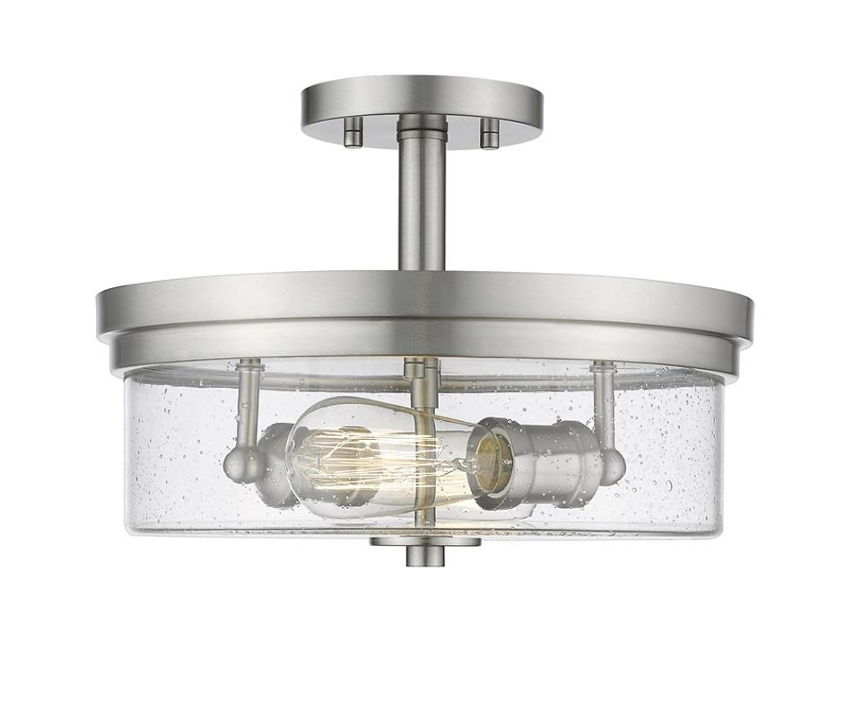 Bohin 2 Light Semi Flush Mount in Brushed Nickel  Finish by Z-Lite