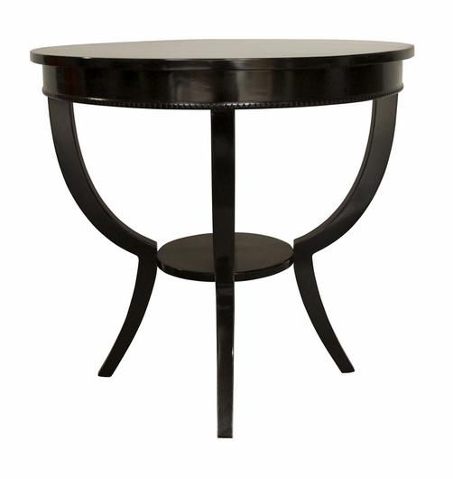 Scheffield Round End Table, Black by Noir Furniture
