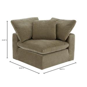 TERRA CORNER CHAIR PERFORMANCE FABRIC DESERT SAGE by Moes Home