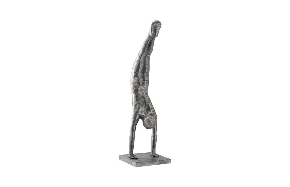 Handstand Sculpture, Aluminum, Large by PHILLIPS COLLECTION