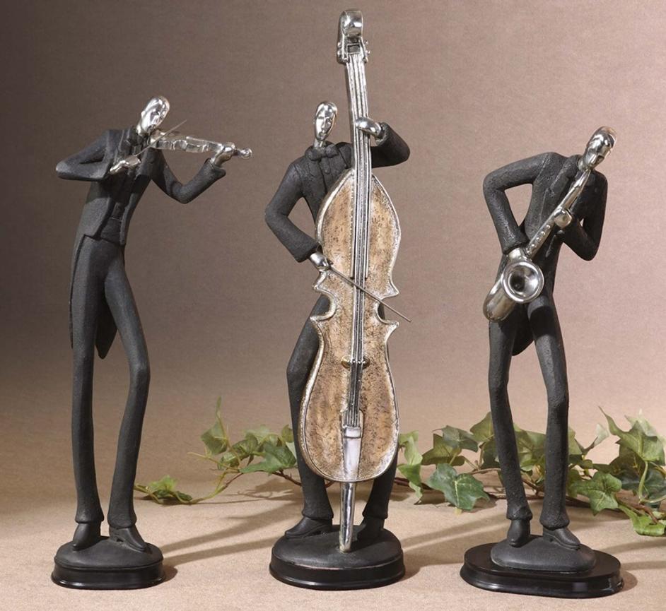 Musicians Decorative Figurines, Set/3 by Uttermost
