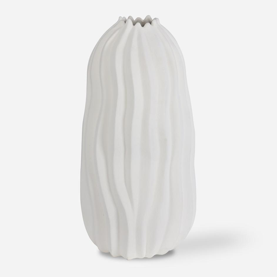 Merritt White Floor Vase by Uttermost