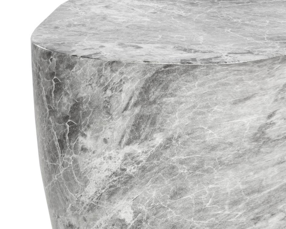 DALI END TABLE - LARGE - MARBLE LOOK - GREY by Sunpan