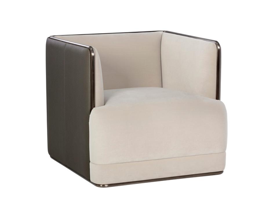 SIERRA ARMCHAIR - MEG TAUPE / PORCINI TAUPE by Sunpan