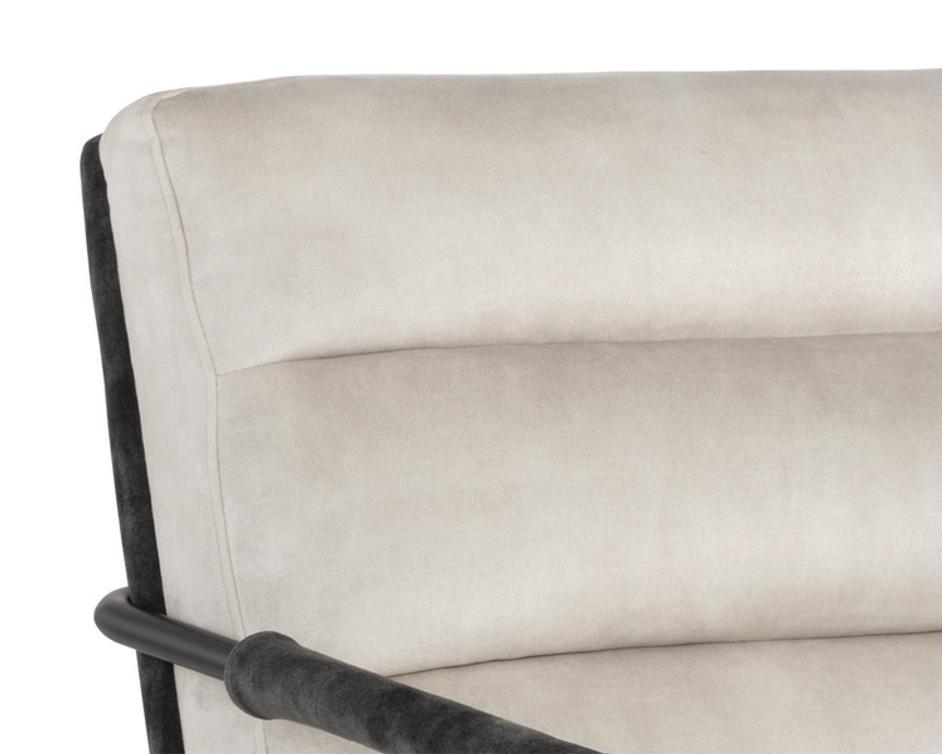 TRISTEN LOUNGE CHAIR - NONO CREAM / NONO DARK GREEN by Sunpan