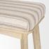 Taimo White Washed Light Brown Wood w/ Striped Fabric Seat Bench by Mercana