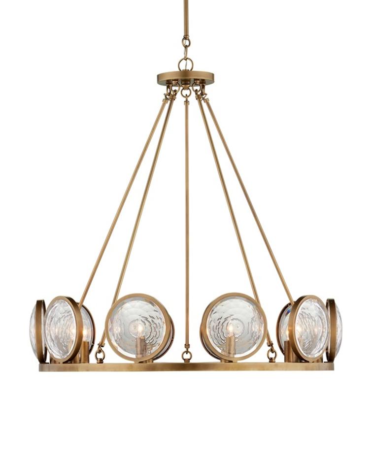 MarjieScope Chandelier In Antique Brass by Currey & Company