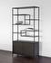 Stamos Bookcase - Black - Charcoal Grey by Sunpan