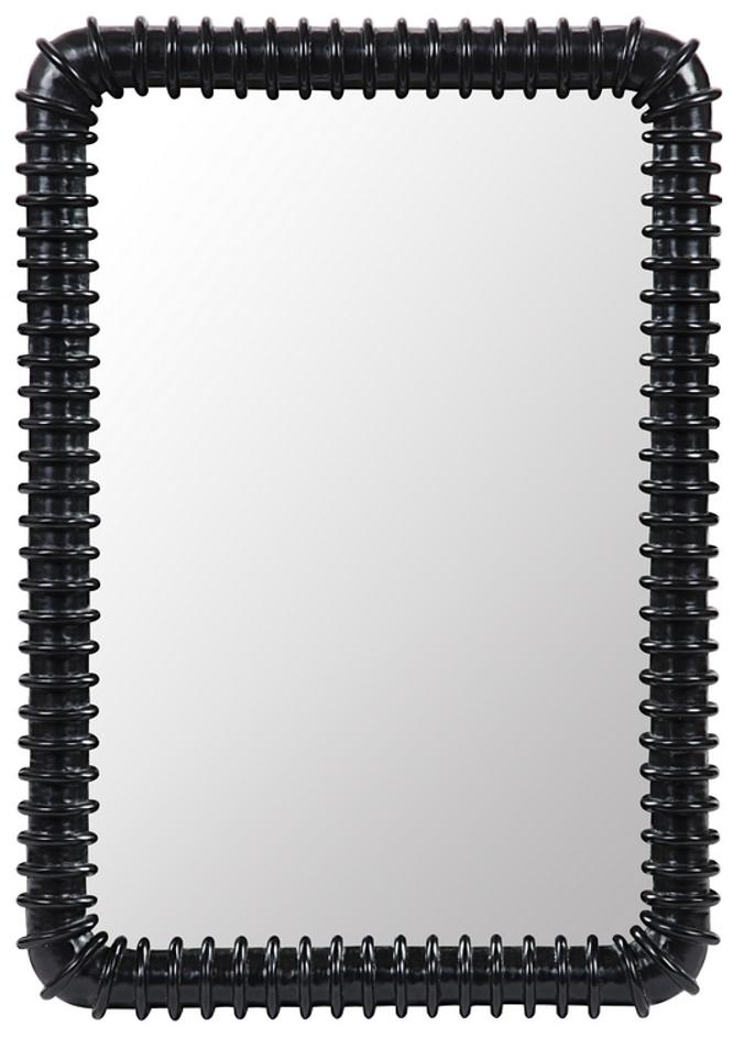 Toshi Mirror, Hand Rubbed Black by Noir Furniture