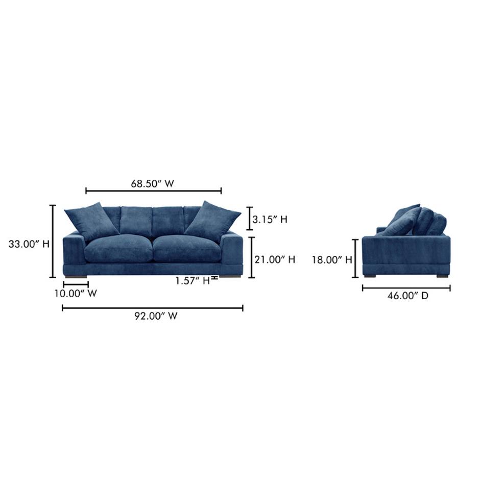 Plunge Sofa Navy by Moes Home