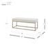 Darius Fabric Bench In Opus Cream by New Pacific Direct