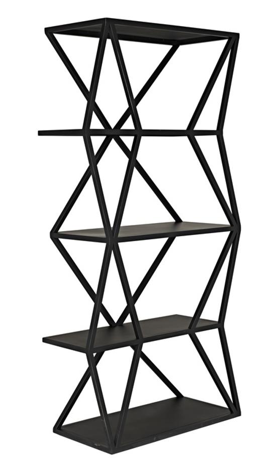 Sutro Shelf in Matte Black Industrial Steel by Noir Furniture