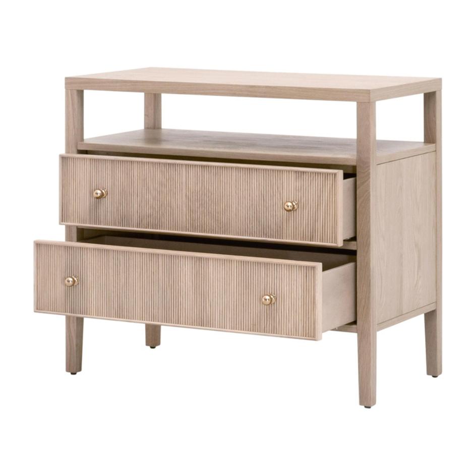 Highland Open Shelf, 2-Drawer Nightstand by Essentials For Living