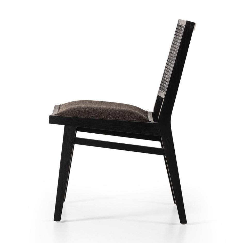 Sage Dining Chair In Antwerp Noir And Brushed Ebony Beech And Brushed Ebony Cane by Four Hands