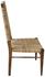Neva Teak Chair with Rush Seagrass Seat in Clear Coat Flat Finish by Noir Furniture