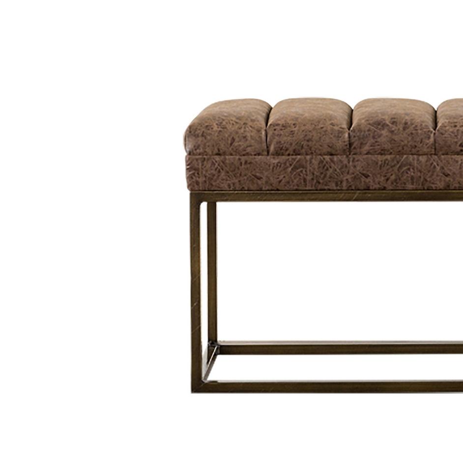 Darius Bench In Nubuck Chocolate by New Pacific Direct