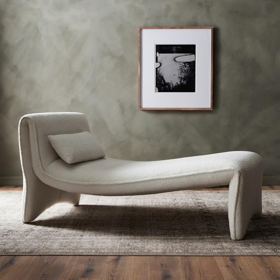 Bridgette Chaise in Cardiff Cream by FOUR HANDS