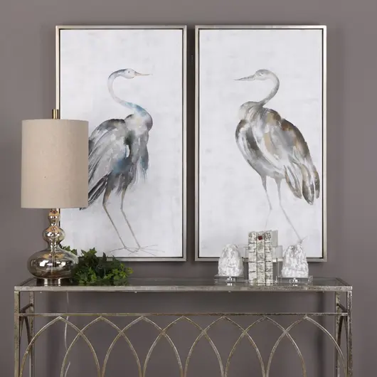 Summer Birds Hand Painted Canvases by Uttermost