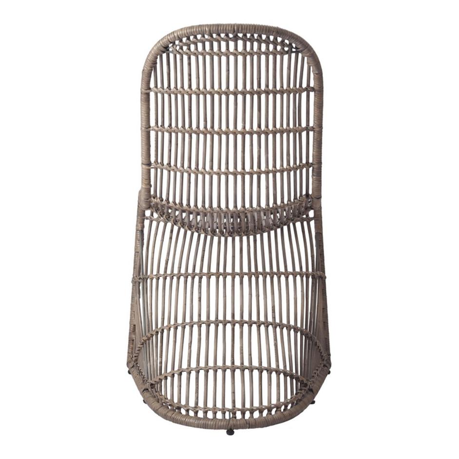 Groovy Rattan Chair In Gray by New Pacific Direct