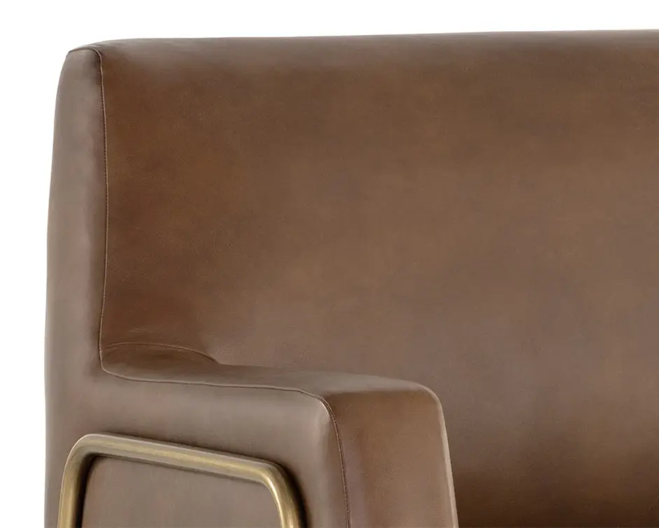 Cybil Lounge Chair - Vintage Caramel Leather by Sunpan