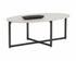 Kiara Coffee Table - Gunmetal - White Marble by Sunpan