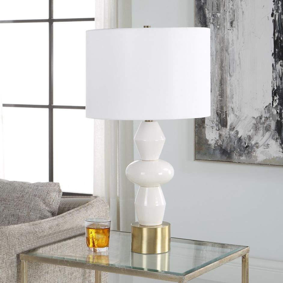 Architect White Table Lamp by Uttermost