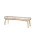 Taimo White Washed Light Brown Wood w/ Striped Fabric Seat Bench by Mercana