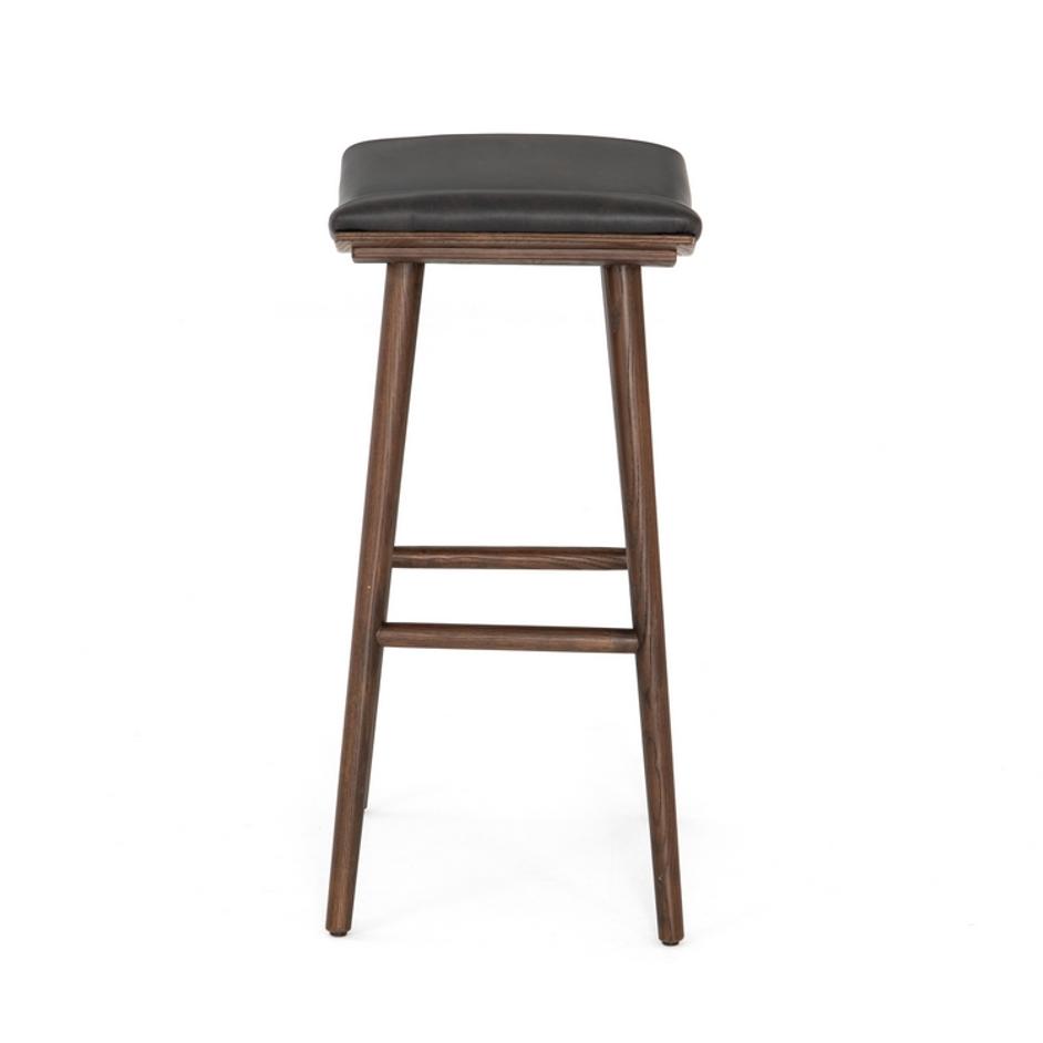 Union Saddle Bar Stool-Dist Black by FOUR HANDS