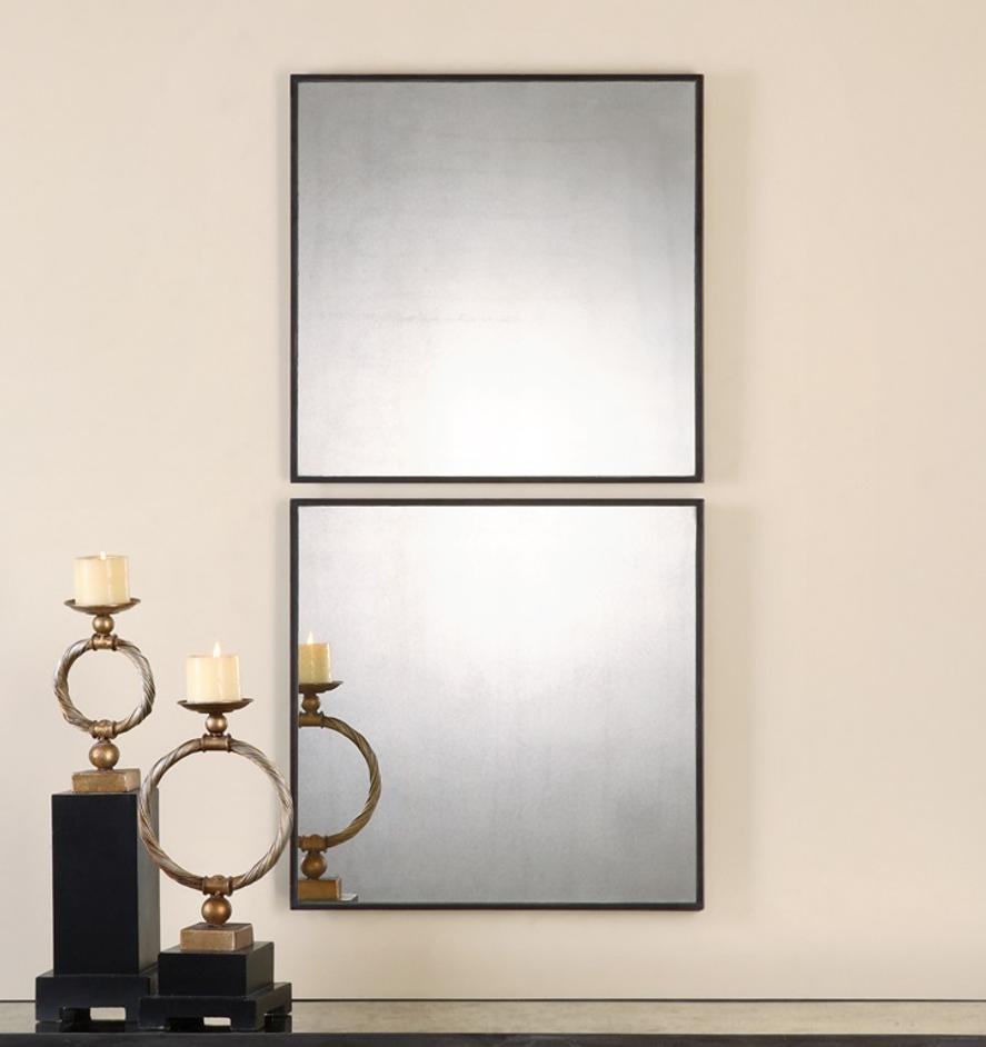 Matty Antiqued Square Mirrors, S/2 by Uttermost