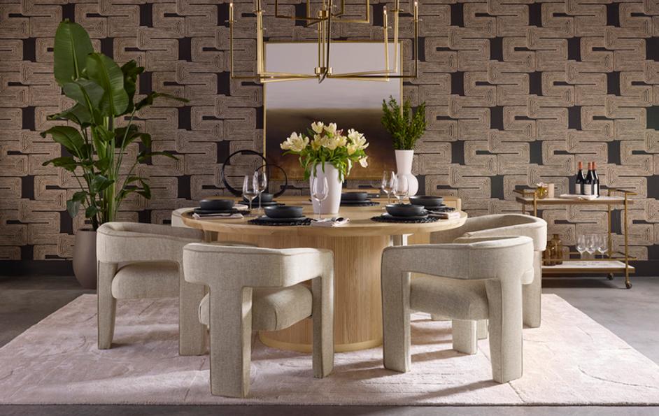 KRASNER DINING ARMCHAIR - RHAPSODY SAND by Sunpan