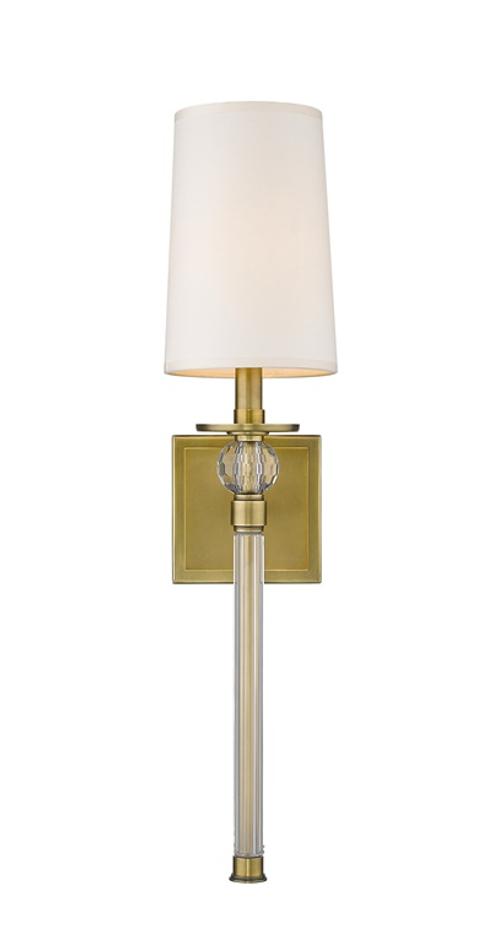 Mia 1 Light Wall Sconce in Rubbed Brass Finish by Z-Lite