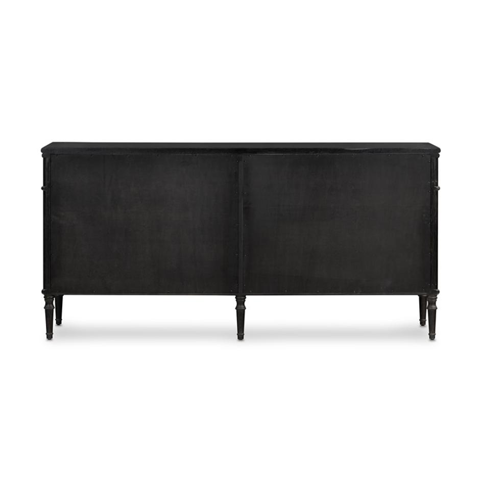 Toulouse 6 Drawer Dresser In Dstrssd Black by FOUR HANDS