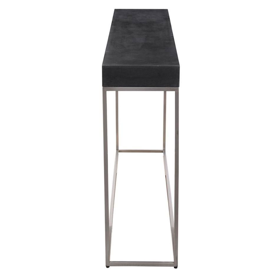 Jase Black Concrete Console Table by Uttermost