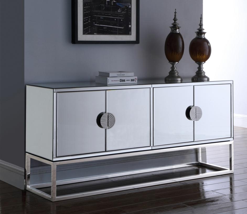 Grace Sideboard/Buffet In Mirrored/Chrome Base by Meridian Furniture