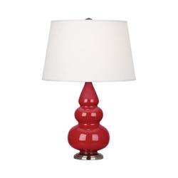Ruby Red Small Triple Gourd Accent Lamp by Robert Abbey