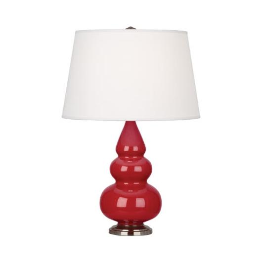 Ruby Red Small Triple Gourd Accent Lamp by Robert Abbey