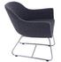 chelsea lounge wire base in charcoal wool by Nuans Design