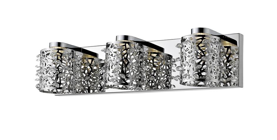 Fortuna 3 Light Vanity in Chrome  Finish by Z-Lite