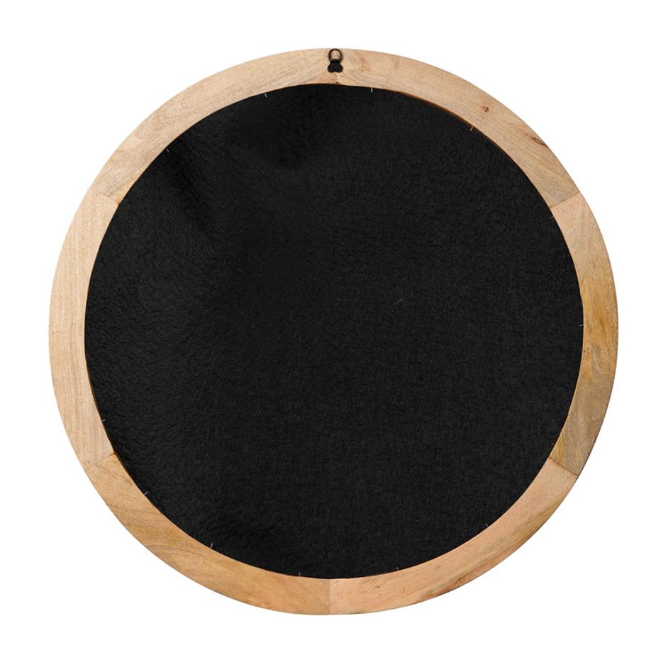  Relief Wood Carved Round Wall Mirror by Jamie Young