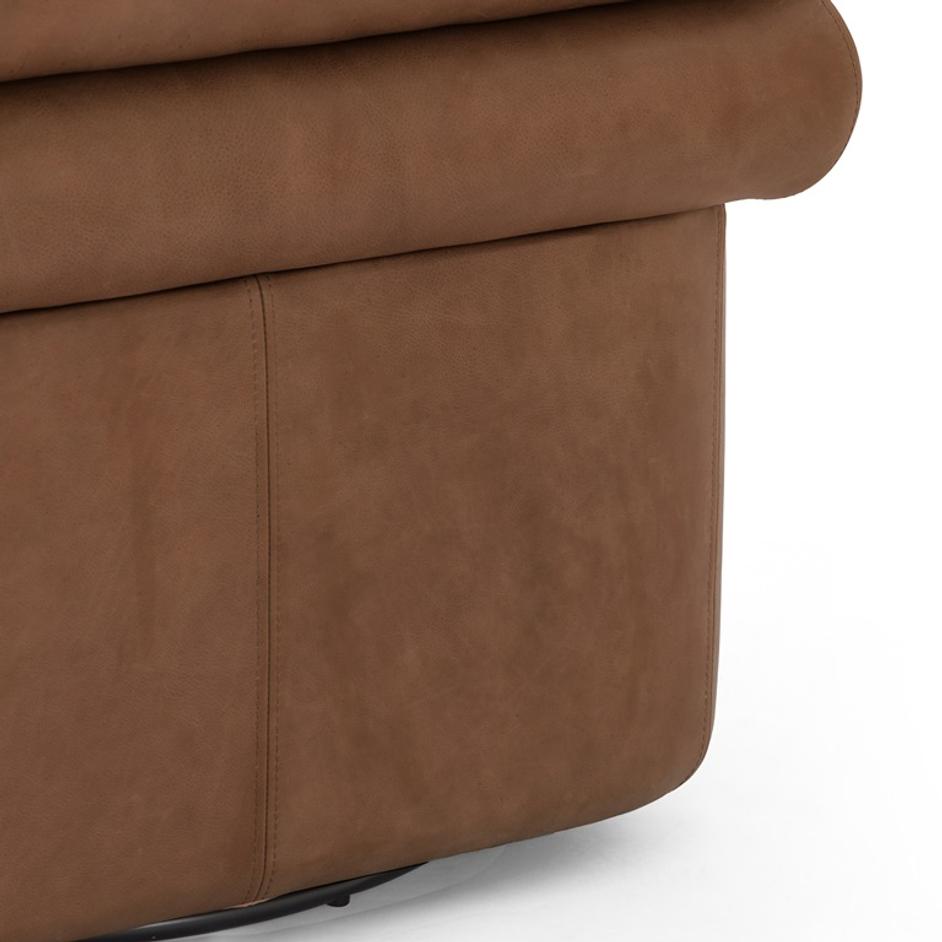 Evie Swivel Chair In Palermo Cognac by FOUR HANDS