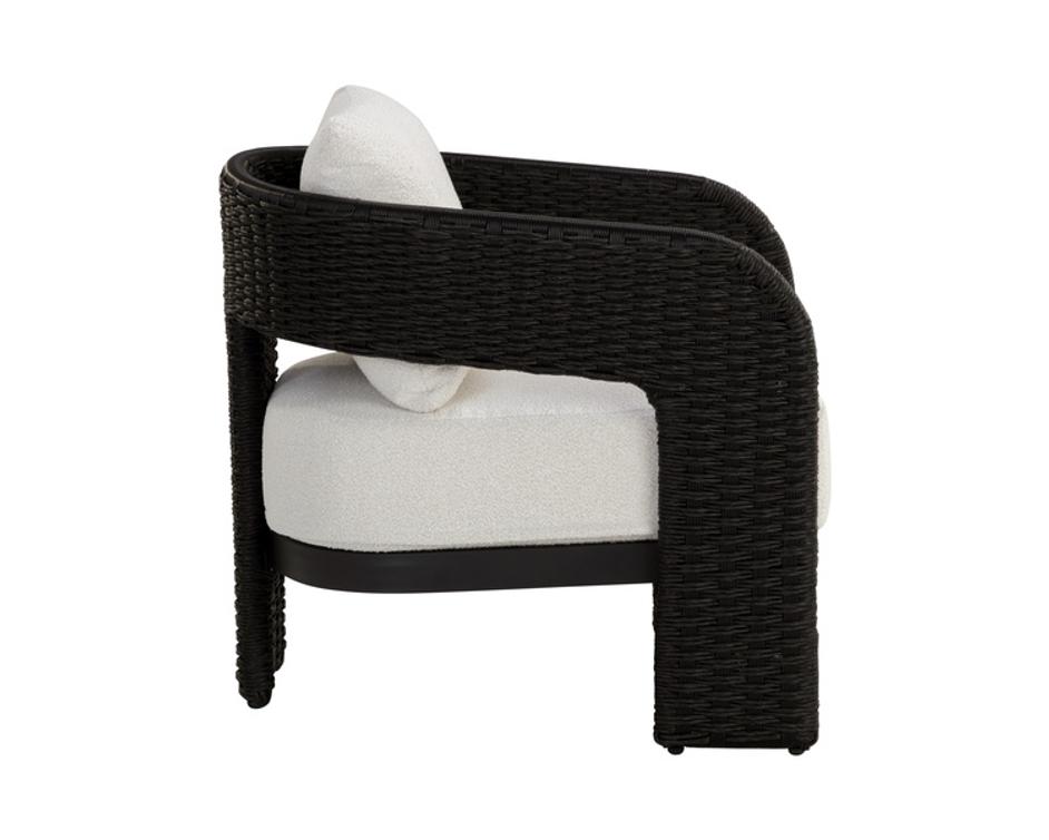 PYLOS LOUNGE CHAIR - BLACK - LOUIS CREAM by Sunpan